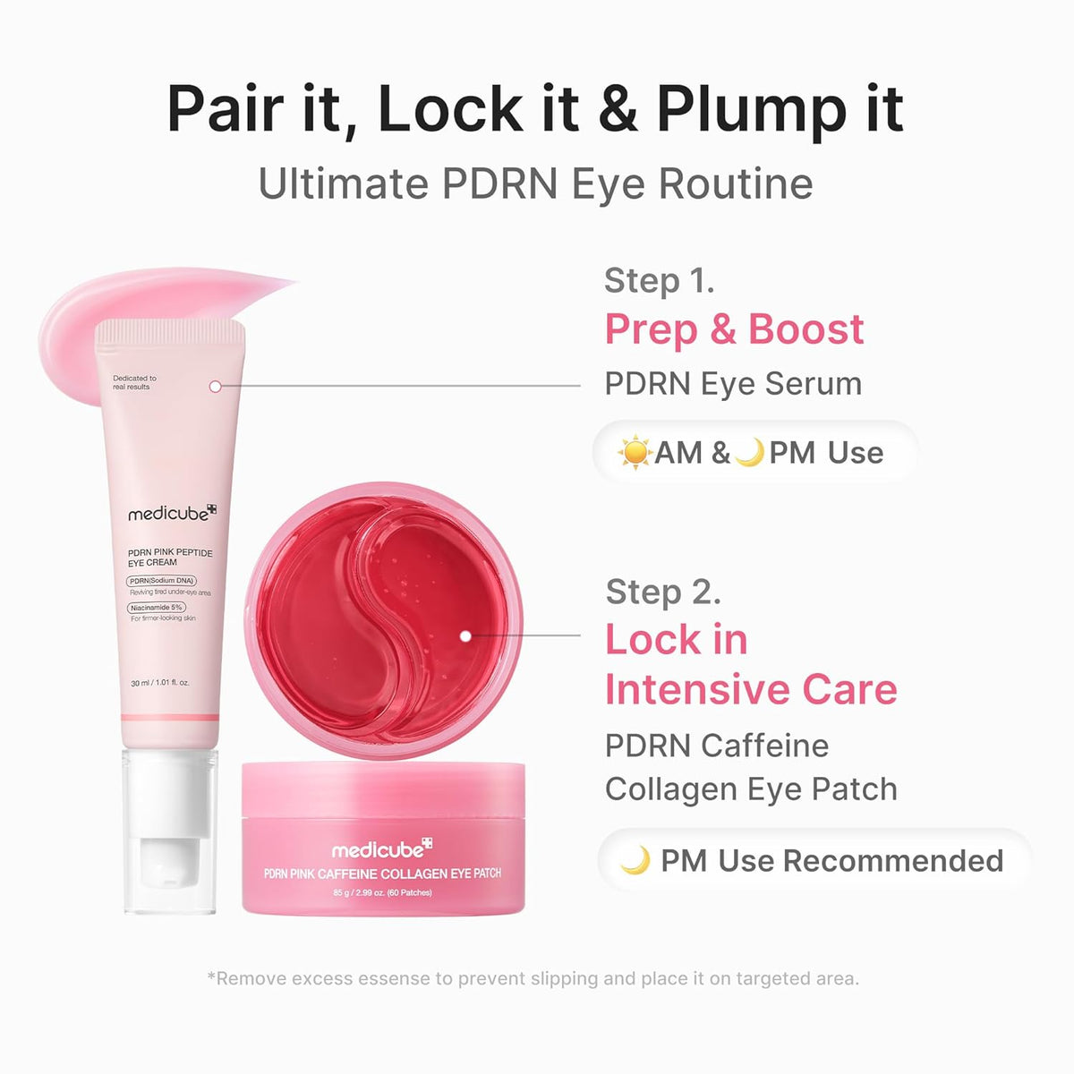 Medicube PDRN Pink Caffeine Collagen Eye Patches