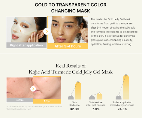 Medicube Kojic Acid Turmeric Brightening Gel Mask