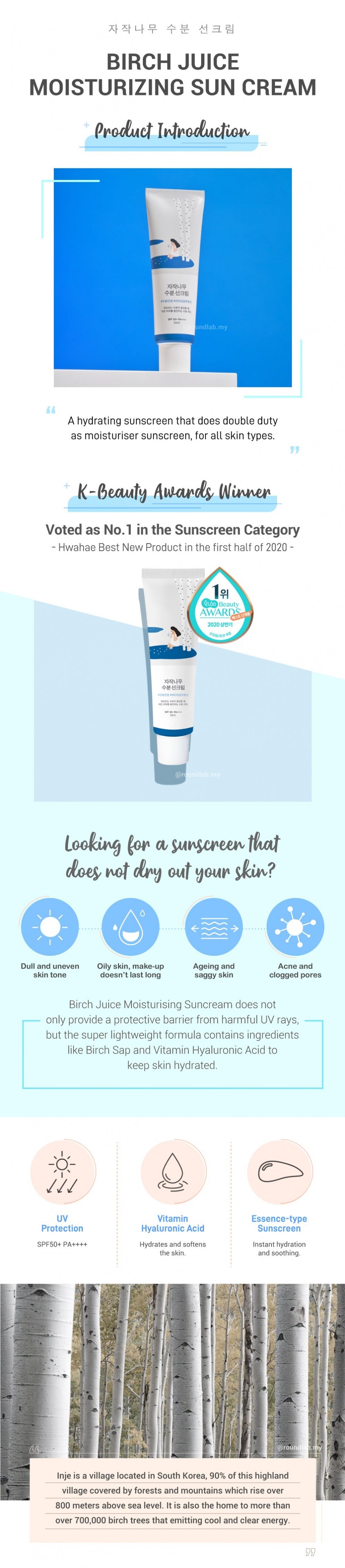 Round Lab Birch Juice Moisturizing Sunscreen