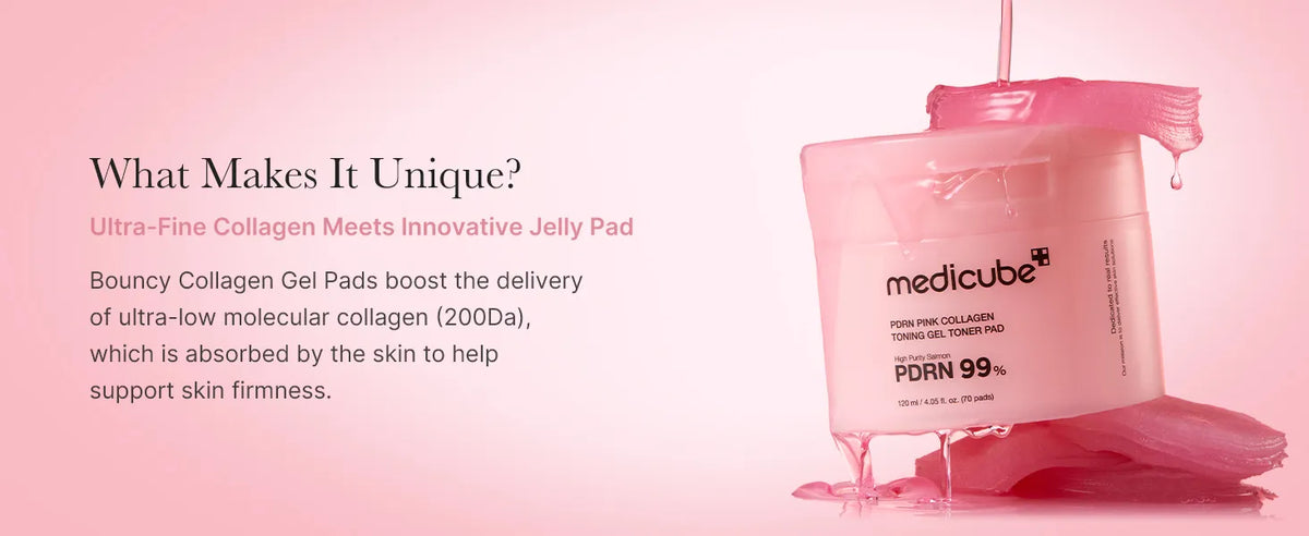 Medicube PDRN Pink Collagen Toning Gel Toner Pad