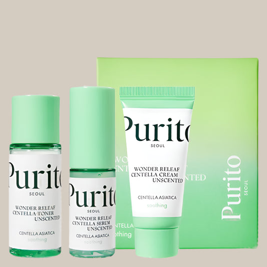 Purito Seoul Wonder Relief Centella Unscented Mini Kit