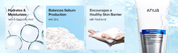 Anua 8 Hyaluronic Acid Gentle Foaming Cleanser