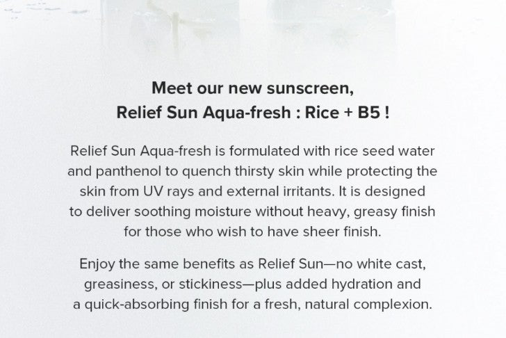Beauty of Joseon Relief Sun Aqua-Fresh Rice + B5