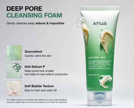 Anua Heartleaf Quercetinol Pore Deep Cleansing Foam